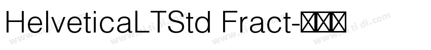 HelveticaLTStd Fract字体转换